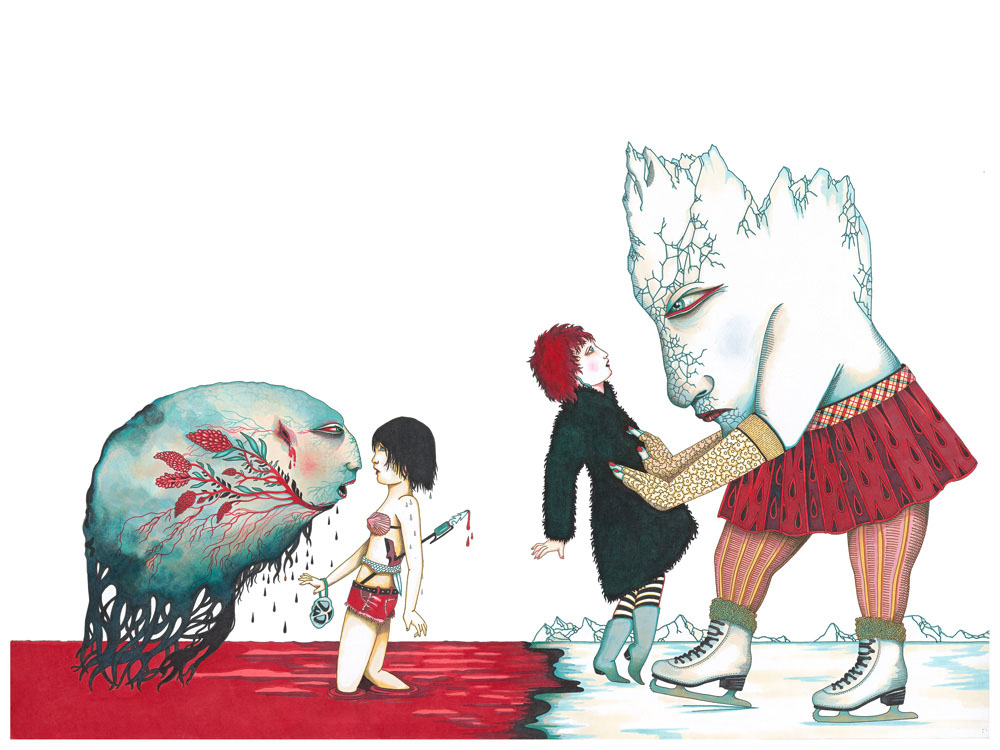 03_Pages 06-07 - Illustrations du livre Une amie pour la vie. Editions Thierry Magnier_2012